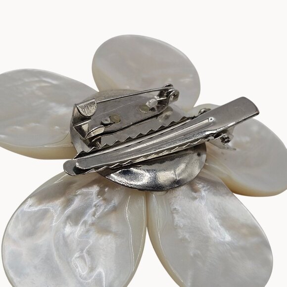 VTG Hair Clip Irridescent Shiny Fairycore Cute Cottage Cabin Spring Summer Daisy - Picture 6 of 7